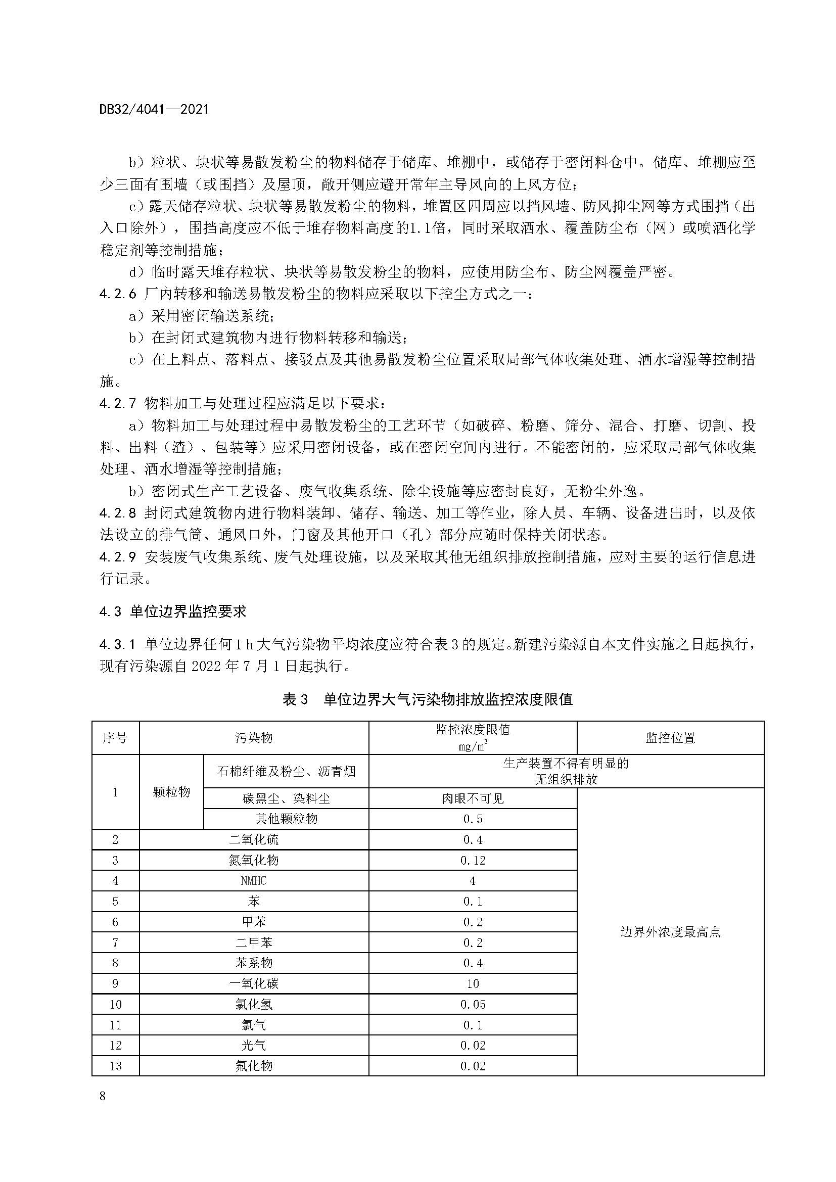 2021年江蘇省大氣污染物排放標準（最新）